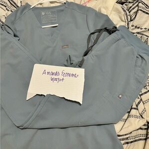 FIGS DUSTY BLUE medium 2.0 Yola worn once